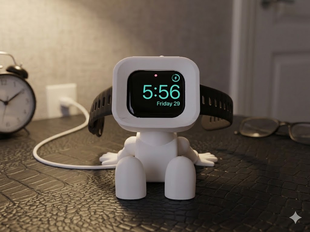 Apple Watch holder close up detail desk charging stand UK