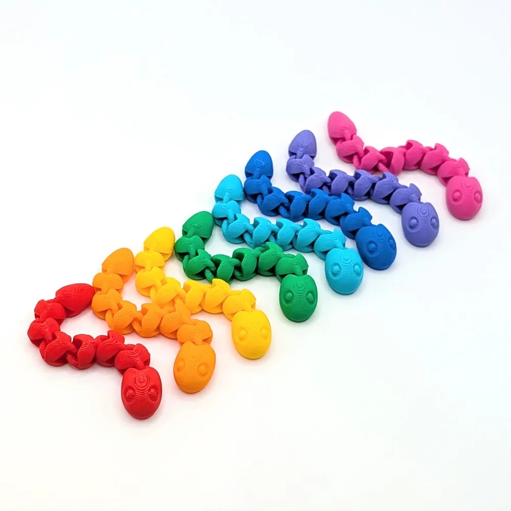 Articulated snake fidget toy close up detail novelty gift UK