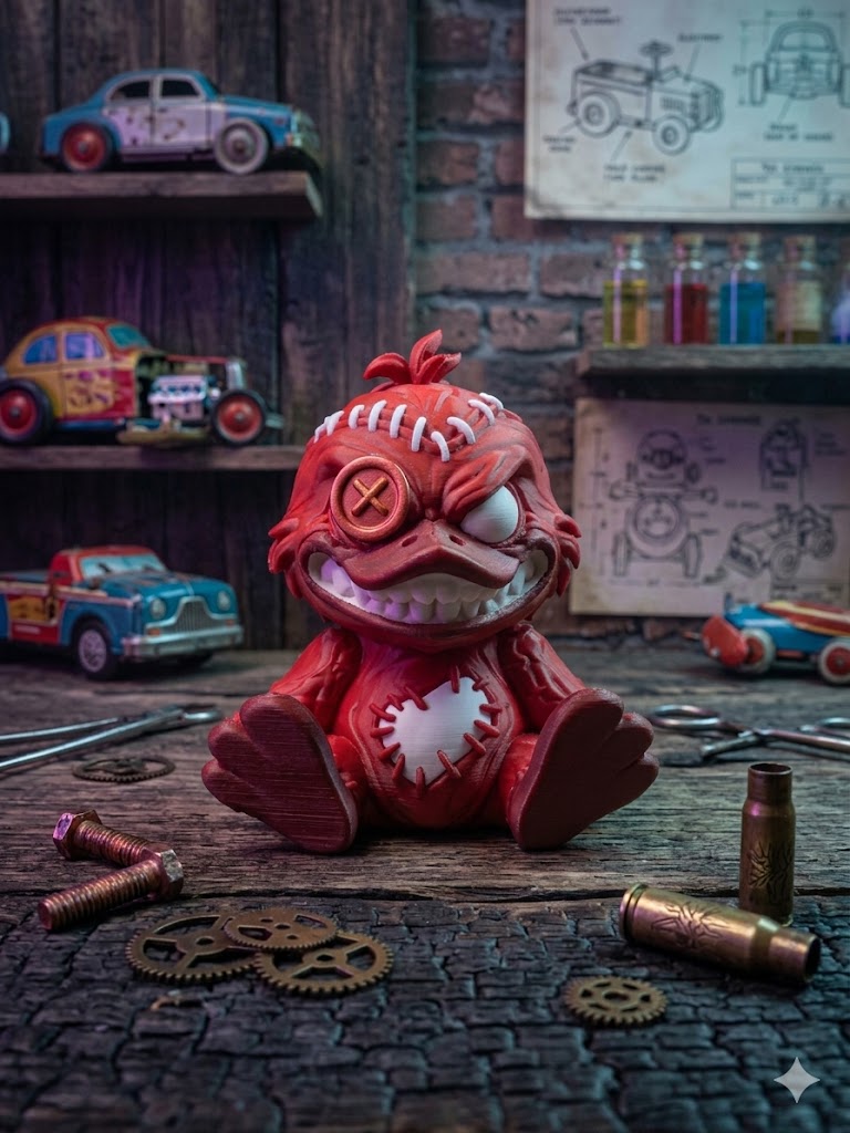 Snarlz bad duck close up detail novelty gift UK