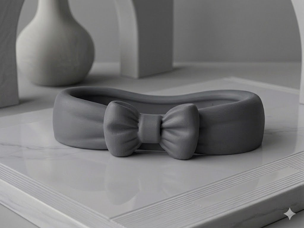Elegant bow-shaped jewellery tray organiser for makeup and accessories