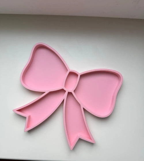 Bow shaped organiser tray close up detail novelty desk gift UK