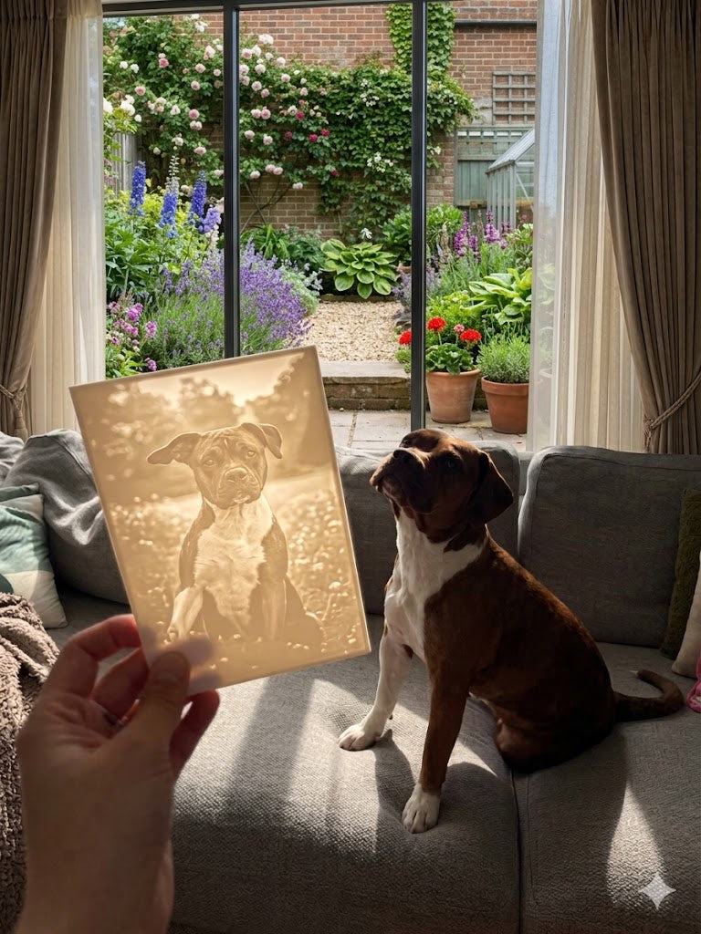 LightReveal personalised lithophane portrait backlit photo gift UK