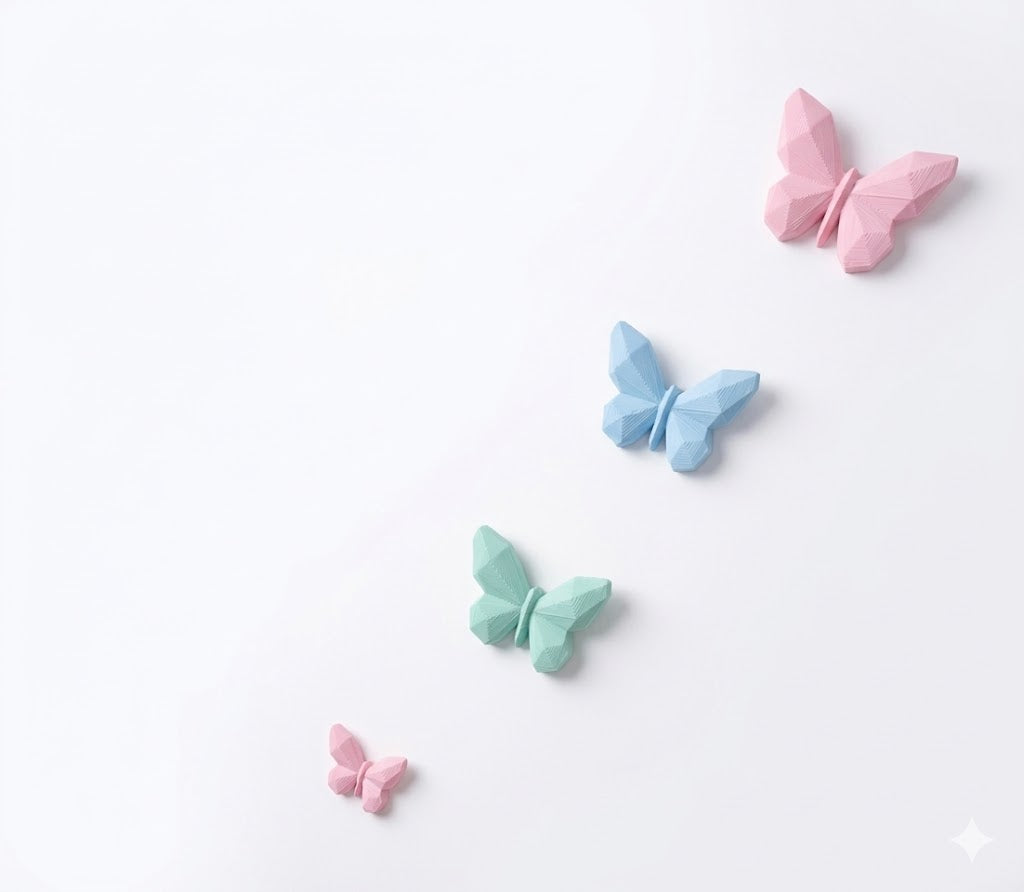 Japandi style butterfly wall decoration – calm aesthetic home gift UK