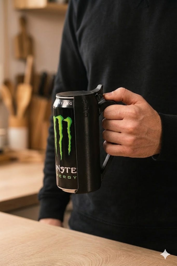 CanMate can grip in black – practical drinks accessory by 3DESIGN