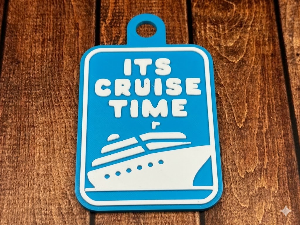 Cruise luggage tag personalised holiday accessory UK