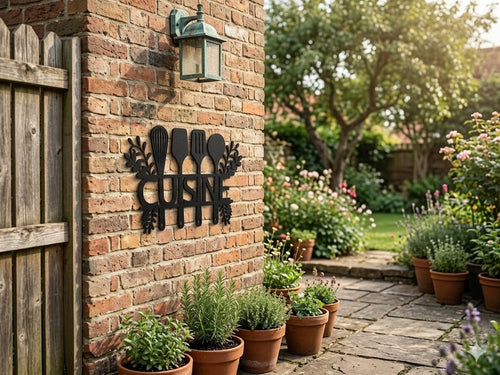 Cuisine garden wall sign – decorative kitchen garden plaque by 3DESIGN