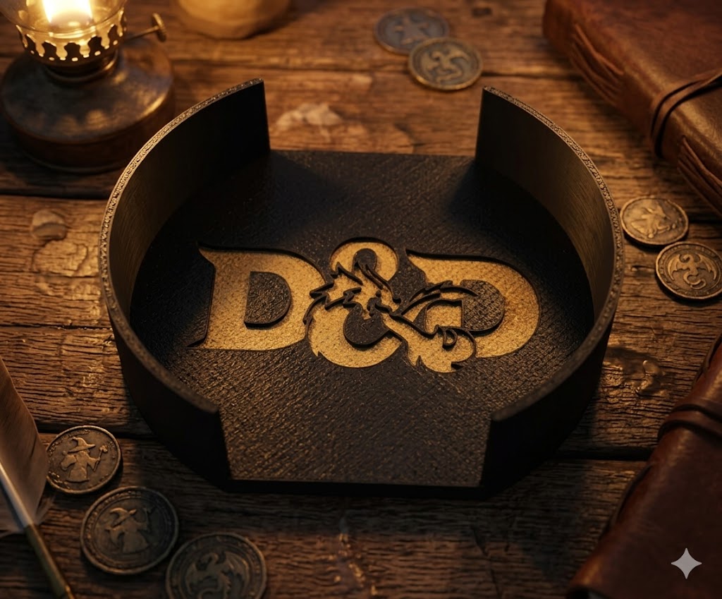 QuestMaster Tavern coaster set and holder dungeons dragons gift UK