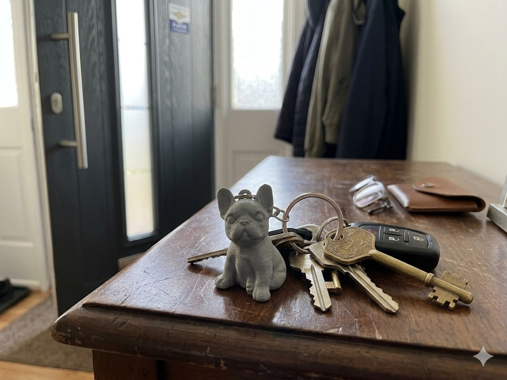 Pocket French Bulldog keychain figure – fun animal gift by 3DESIGN