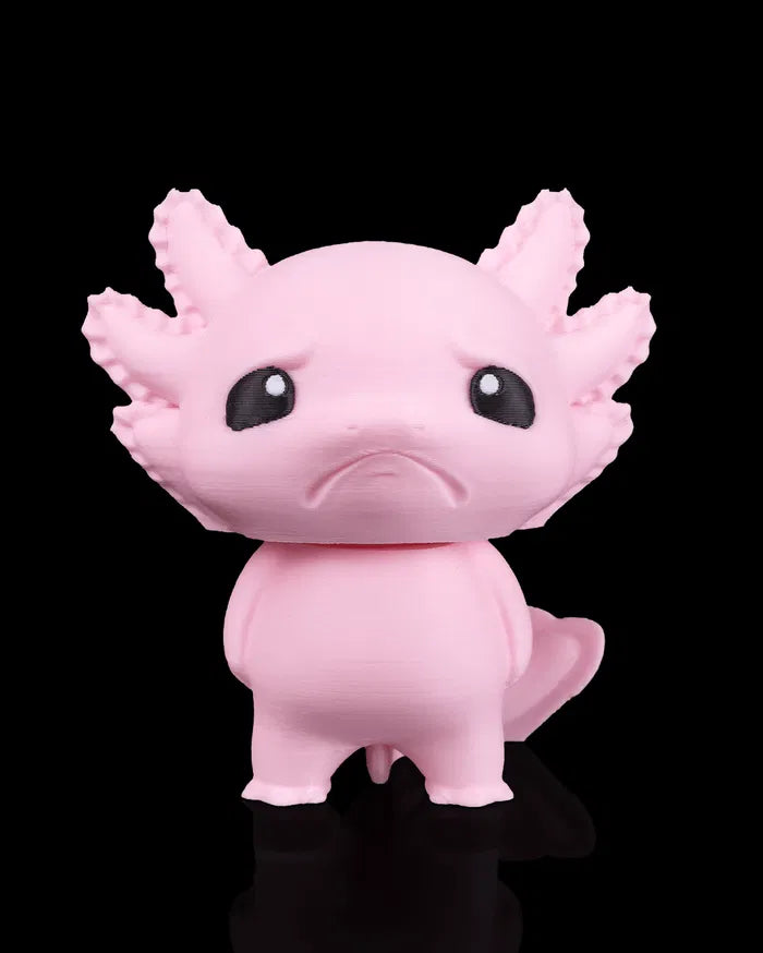 Gloomy axolotl keychain close up detail UK