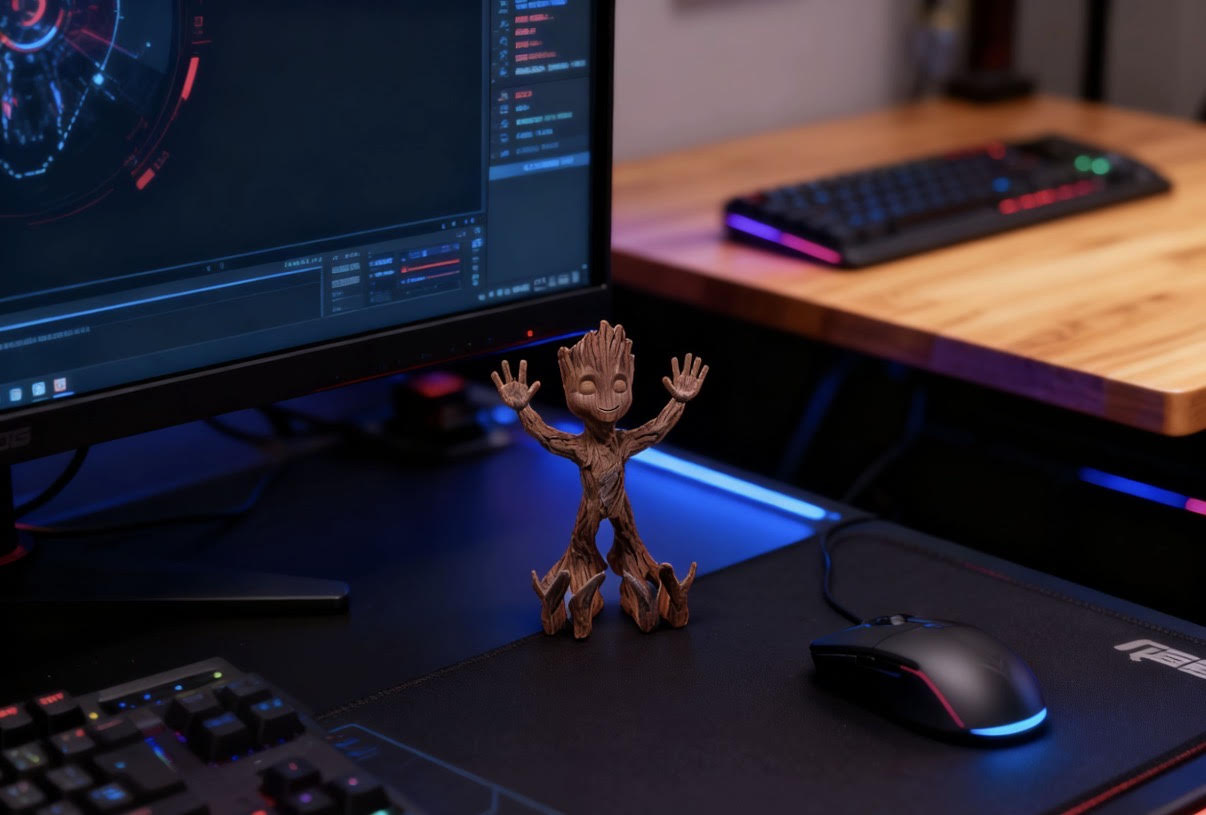 Rooted Buddy Groot inspired phone stand desk holder novelty gift UK