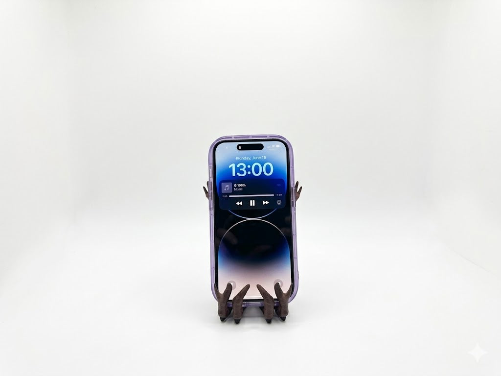 Tree character phone stand close up detail desk accessory UK