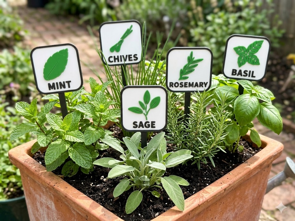 HerbMark reusable herb garden labels – plant markers by 3DESIGN