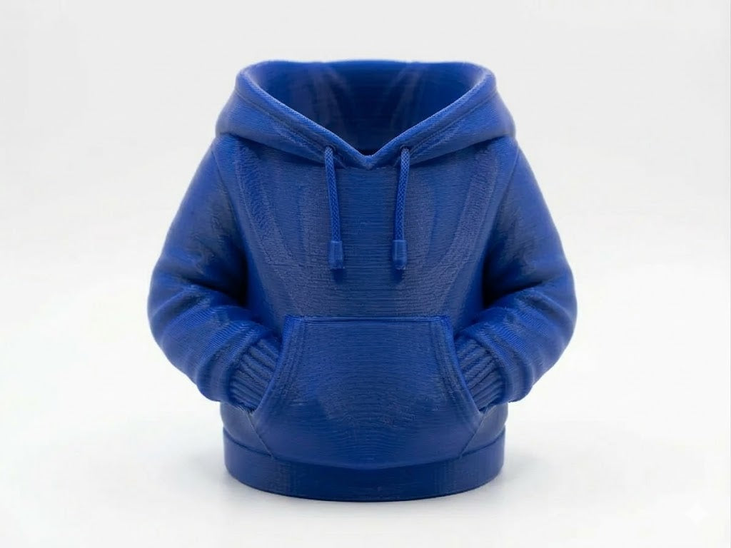 Hoodie Hideout Pot blue hoodie plant pot desk organiser UK