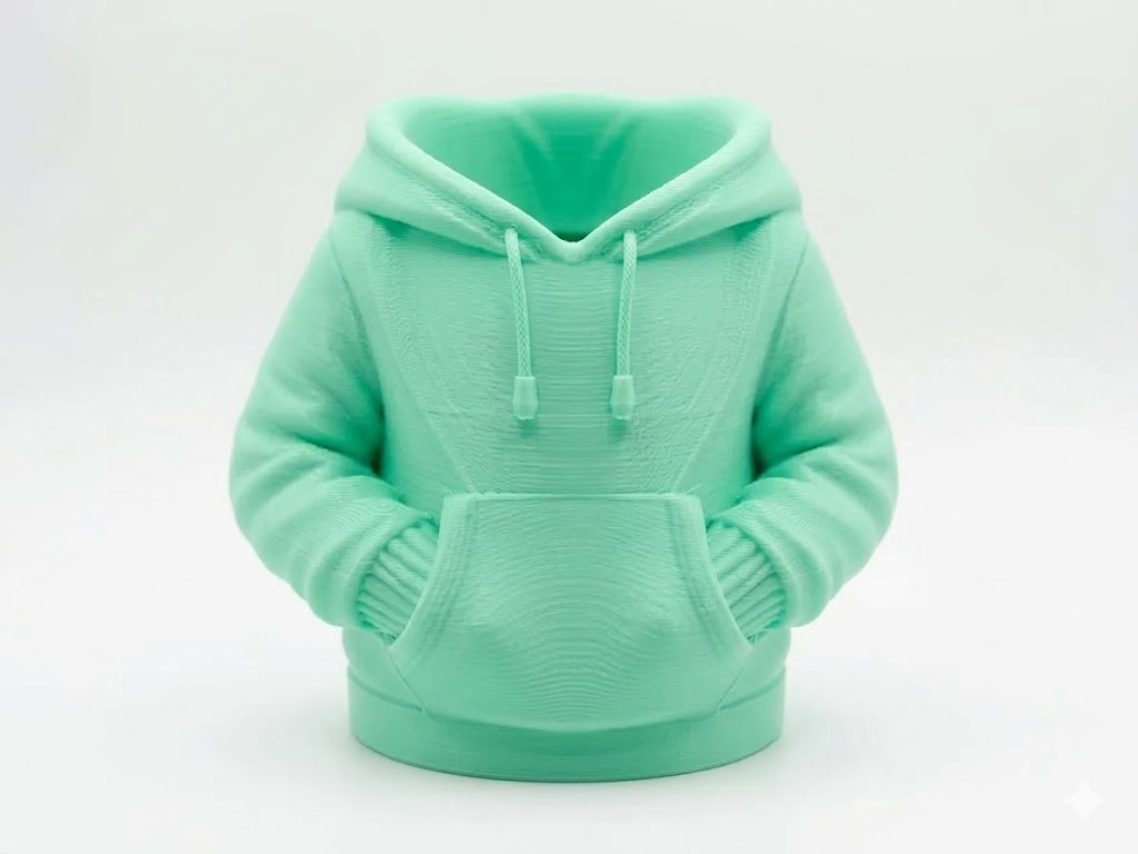 Hoodie Hideout Pot mint green hoodie plant pot desk organiser UK