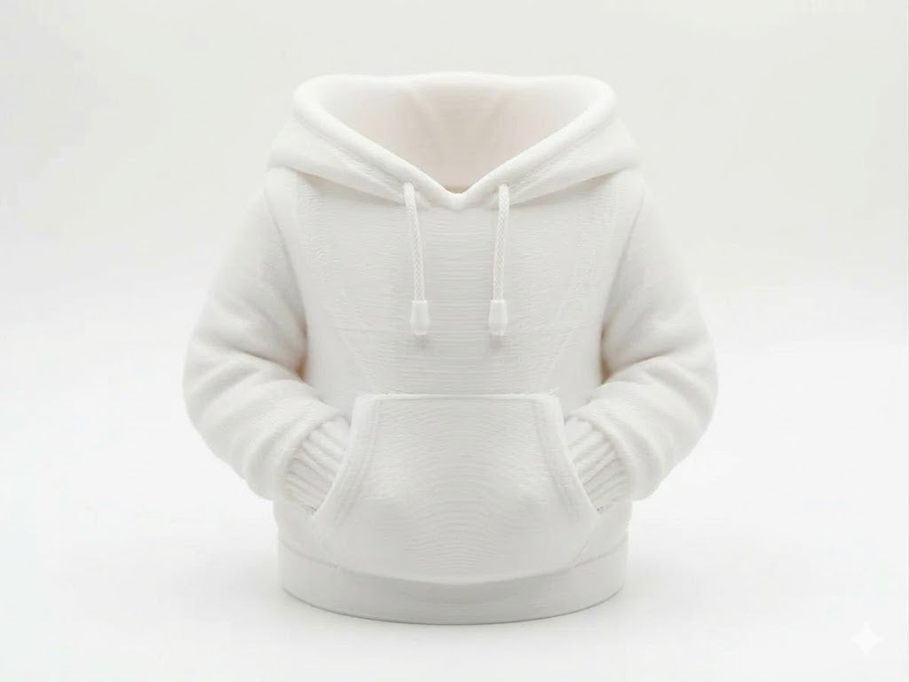 Hoodie Hideout Pot white hoodie plant pot desk organiser UK
