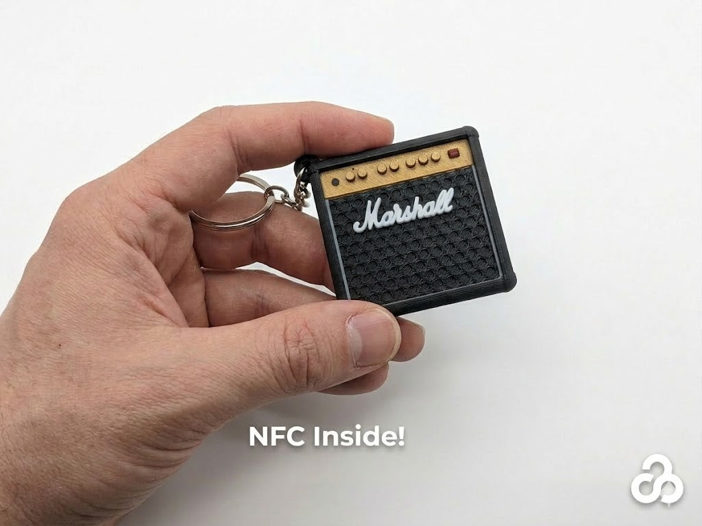 AmpTap NFC mini speaker keychain novelty music gift UK