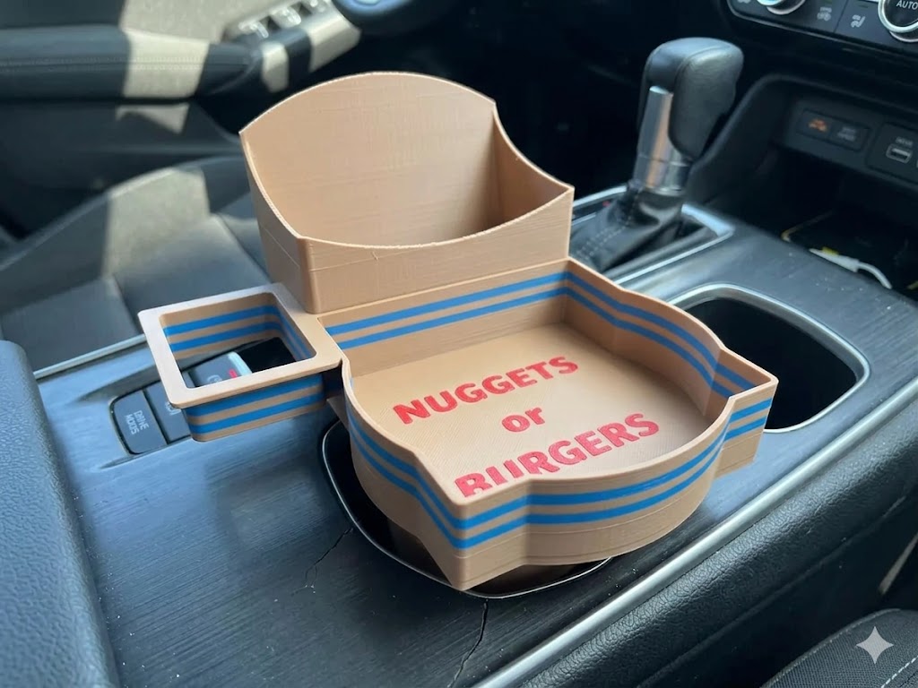 Funny fast food snack tray nuggets or burgers serving holder UK