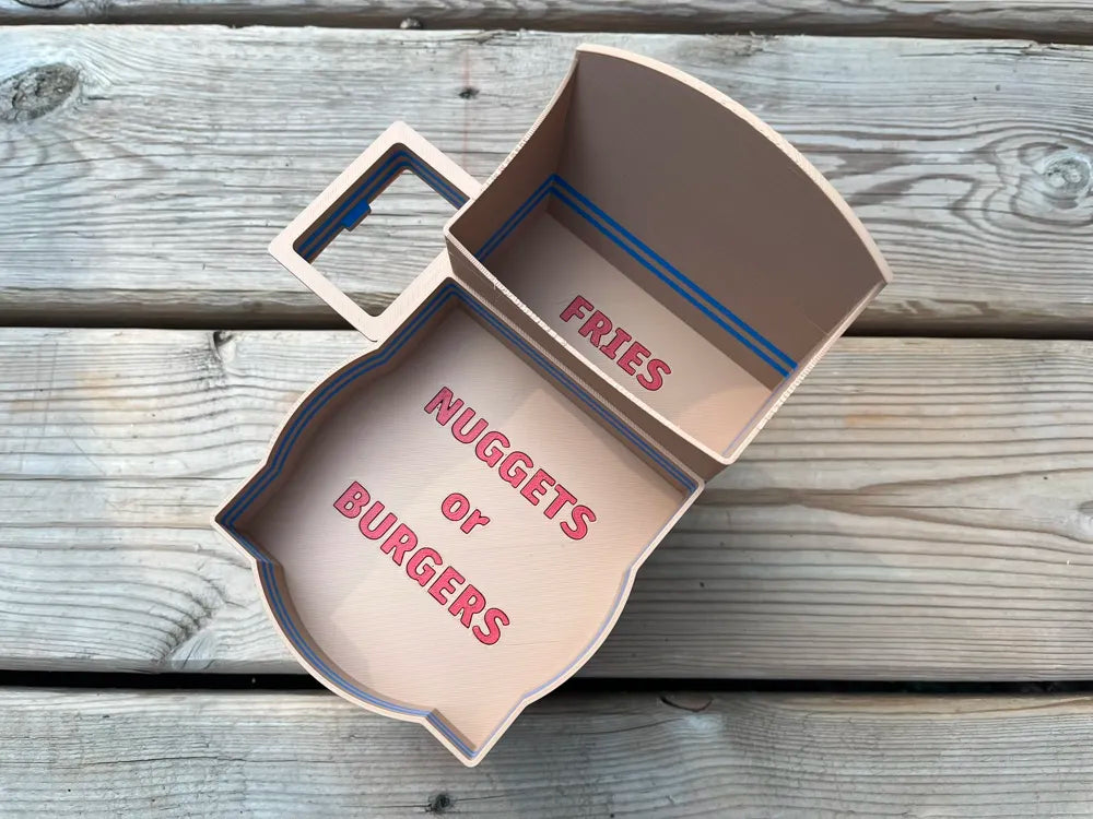  Funny fast food snack tray nuggets or burgers serving holder UK