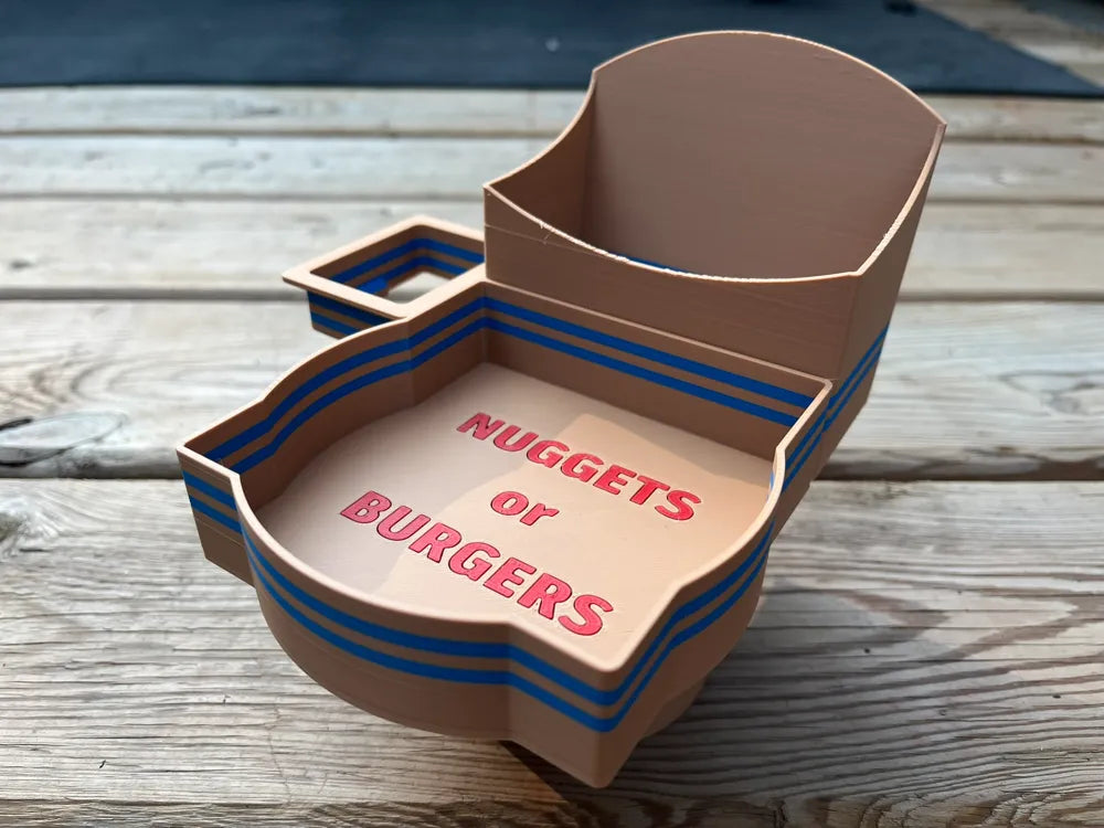  Funny fast food snack tray nuggets or burgers serving holder UK
