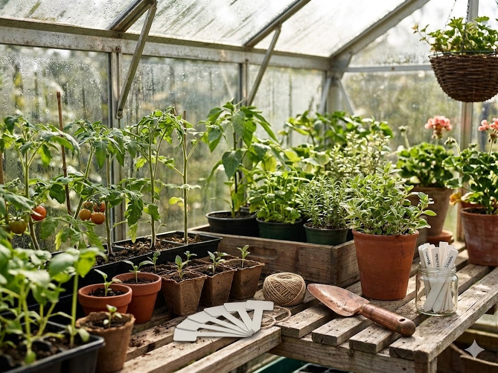 PlantMark plant tags in soil – reusable herb and seedling markers UK