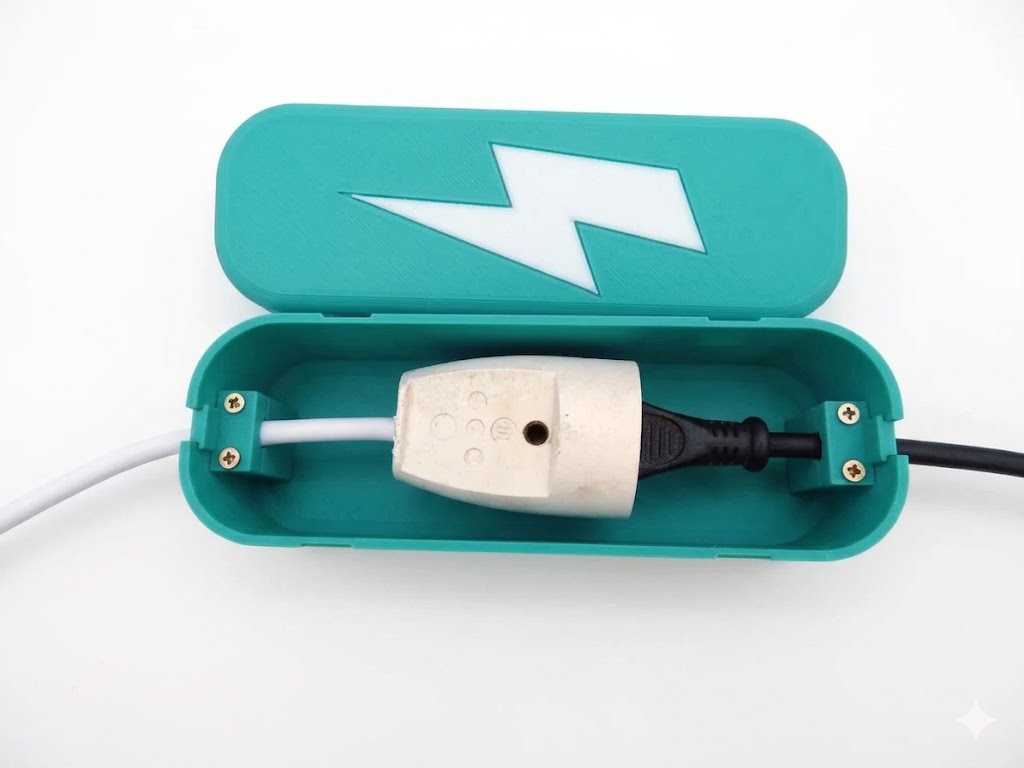 VoltGuard outdoor cable case protecting power connection – weatherproof by 3DESIGN