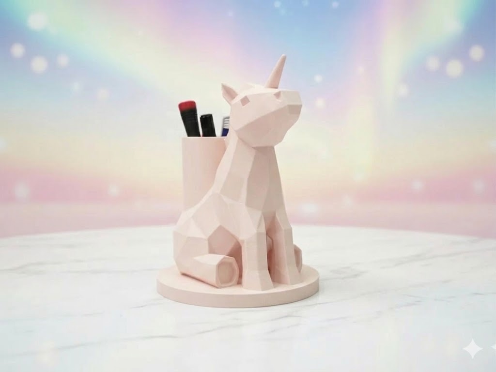 Prism Unicorn desk organiser full view novelty gift UK
