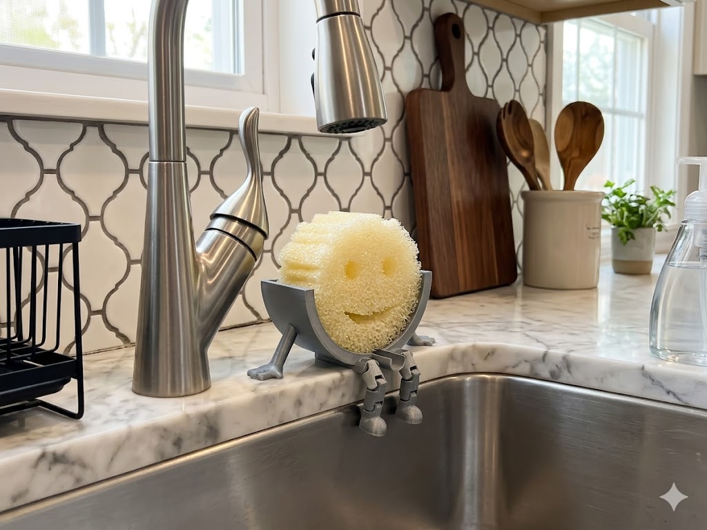 Scrub Daddy holder sink buddy kitchen accessory close up UK