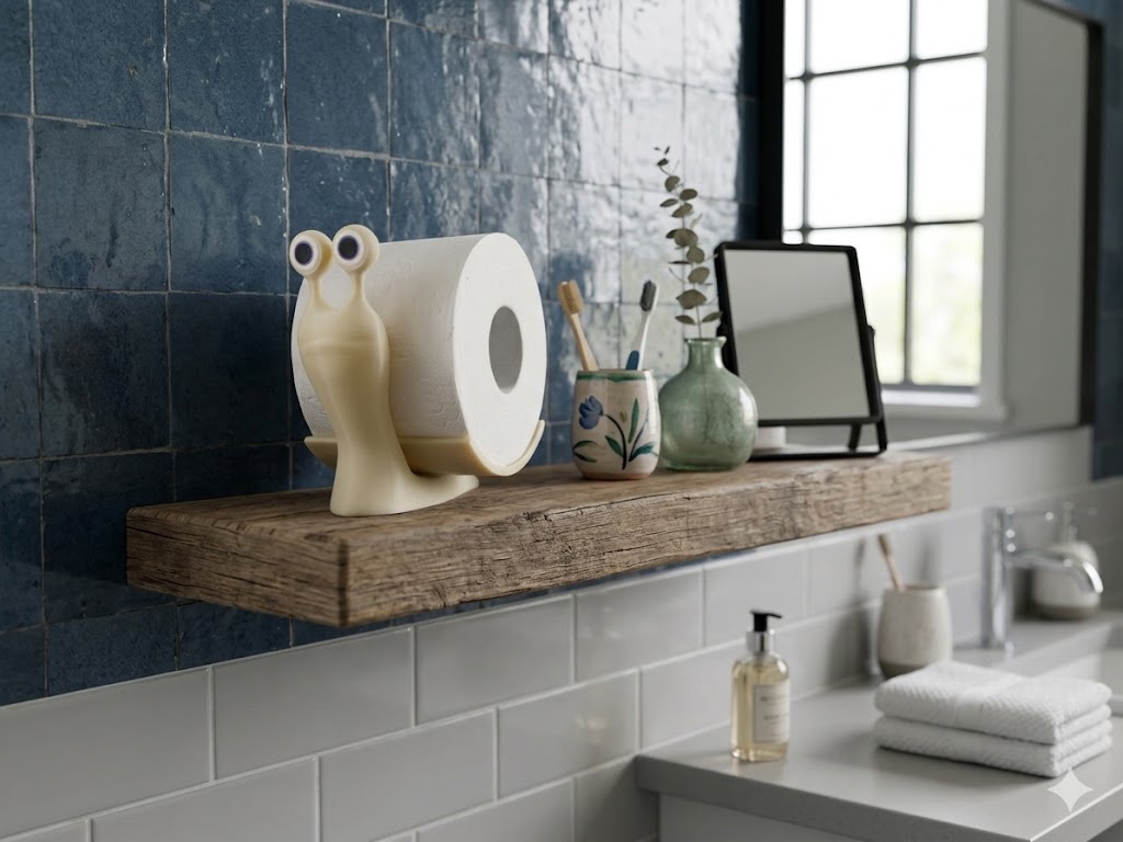 SlugRoll novelty slug toilet roll holder bathroom accessory gift UK