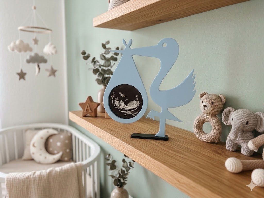 Little Arrival Keepsake blue stork baby gift newborn keepsake UK