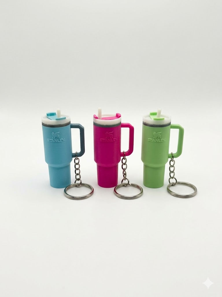 Mini Stanley cup keyring in multiple colours – fun gift accessory
