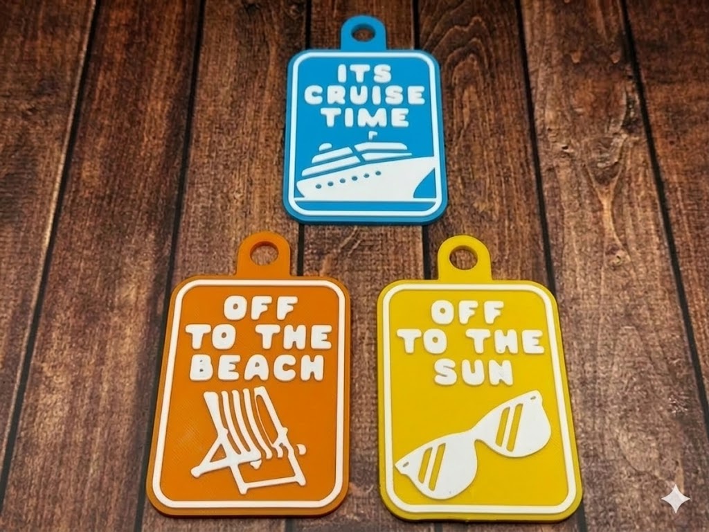 Novelty luggage tags set travel gift buy 2 get 1 free UK