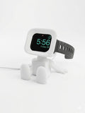 Smartwatch on a stand with a white background