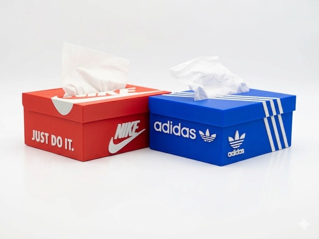 Sneaker style tissue box holder trainer décor novelty gift UK