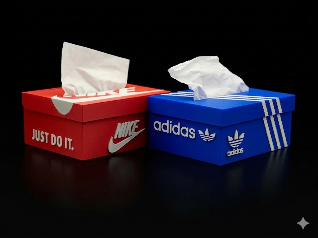 Sneaker style tissue box holder trainer décor novelty gift UK