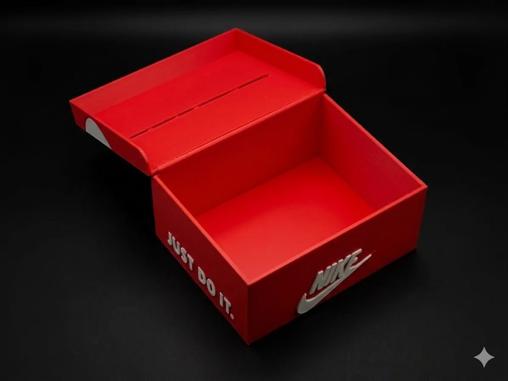 Trainer shoe tissue box cover close up detail UK