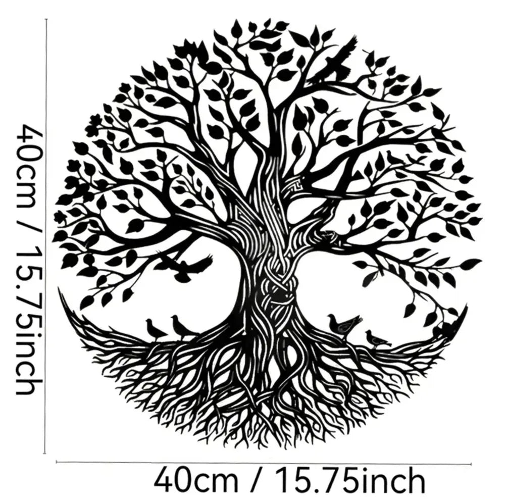 EternaTree wall decoration in living room – nature inspired art UK