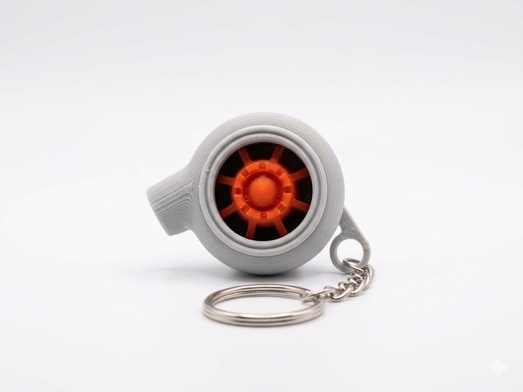 TurboSpin spinning keychain novelty fidget keyring gift UK