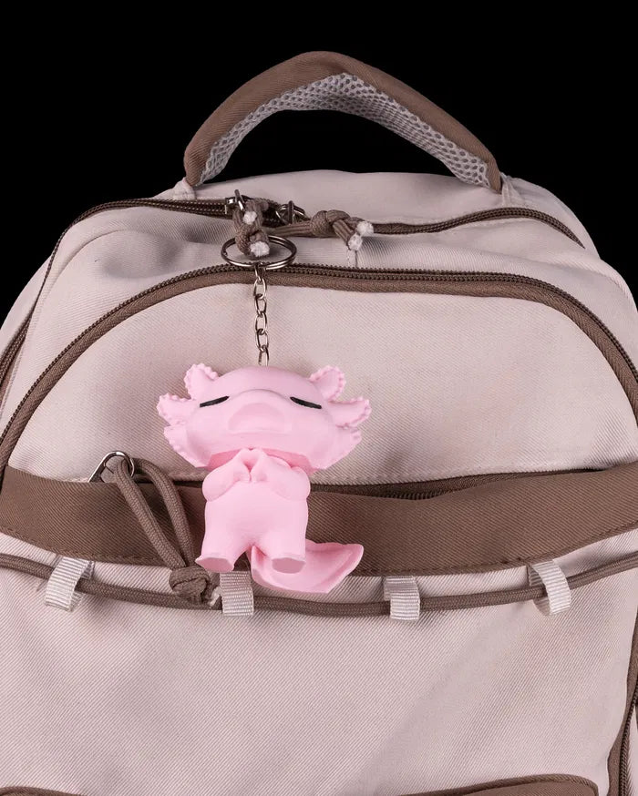 Yawnalotl sleepy axolotl keychain yawning axolotl keyring UK